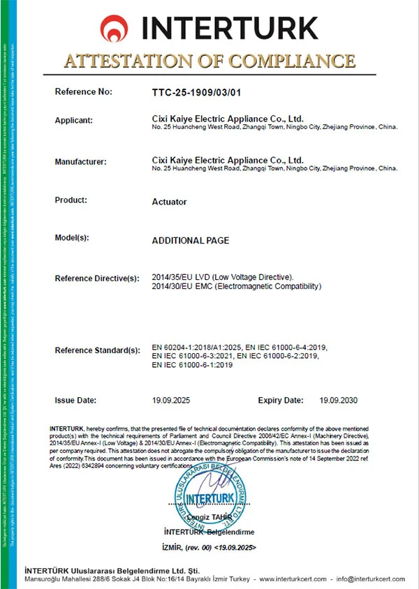 Water Meter Purification Valve Actuator